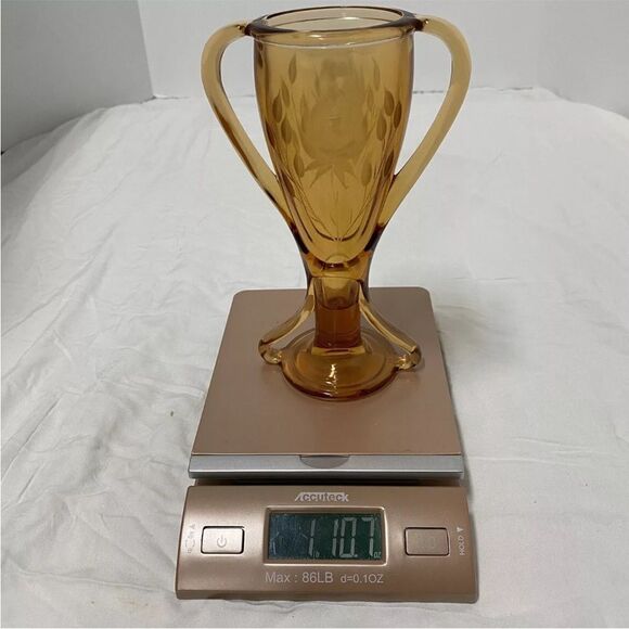 Amber Floral Trophy Vase - Picture 7 of 7